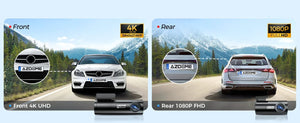 Planet Gates M300S Hardwire Kit / Saudi Arabia / Free 64GB TF Card AZDOME M300S 4K Dash Cam Front and Rear, 5.8G WiFi GPS Dash Camera for Cars, Free 64GB SD Card, Voice Control, WDR Night Vision