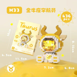 Planet Gates M33 Taurus / No Box Cute Demon Twelve Constellations Astronaut Building Blocks Pisces Capricornus Model Sagittarius Mini Brick Libra Toys For Gift