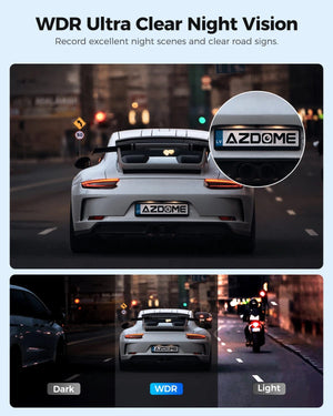 Planet Gates M330 / CHINA / NO TF Card AZDOME M330 Car DVR 1296P Dash Cam Smart Voice Control WiFi Free APP G-sensor Emergency Record Parking Monitor Loop Recording