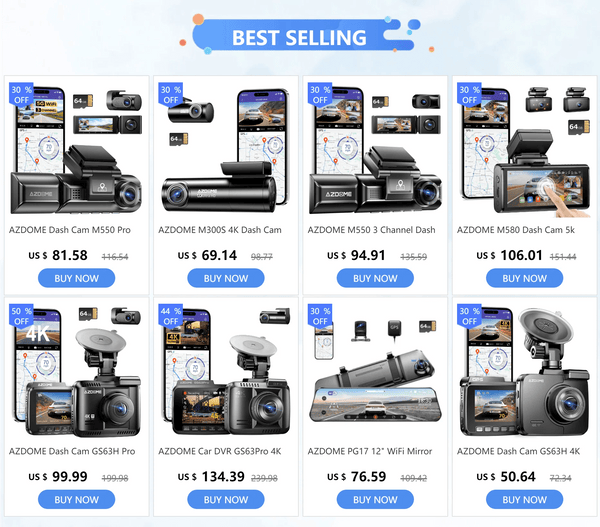 Planet Gates M330 / CHINA / NO TF Card AZDOME M330 Car DVR 1296P Dash Cam Smart Voice Control WiFi Free APP G-sensor Emergency Record Parking Monitor Loop Recording