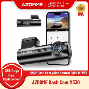 Planet Gates M330 / CHINA / NO TF Card AZDOME M330 Car DVR 1296P Dash Cam Smart Voice Control WiFi Free APP G-sensor Emergency Record Parking Monitor Loop Recording
