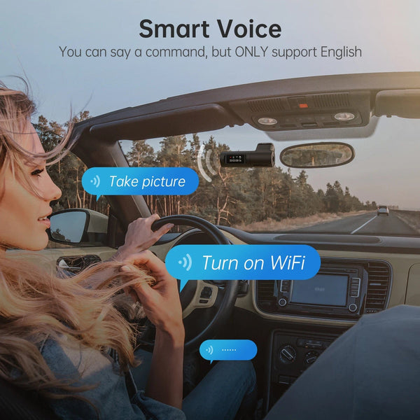 Planet Gates M330 / CHINA / NO TF Card AZDOME M330 Car DVR 1296P Dash Cam Smart Voice Control WiFi Free APP G-sensor Emergency Record Parking Monitor Loop Recording