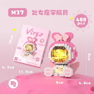 Planet Gates M37 Virgo / No Box Cute Demon Twelve Constellations Astronaut Building Blocks Pisces Capricornus Model Sagittarius Mini Brick Libra Toys For Gift