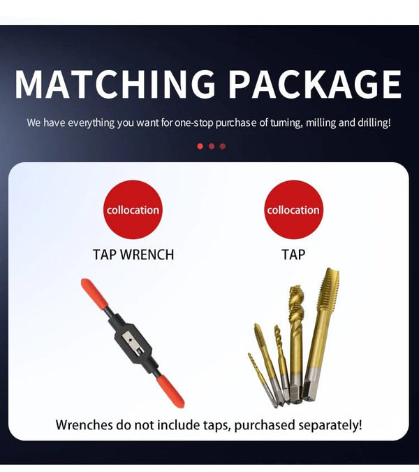 Planet Gates M4-M12 Adjustable Tap Wrench Handle for M1-M8~M9-M27 Metric Taps Superhard High Carbon Steel Tap Reamer Hand Threading Tools