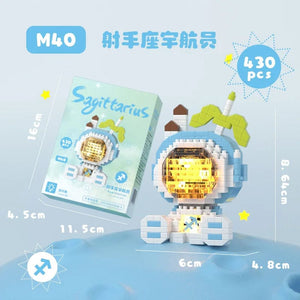 Planet Gates M40 Sagittarius / No Box Cute Demon Twelve Constellations Astronaut Building Blocks Pisces Capricornus Model Sagittarius Mini Brick Libra Toys For Gift