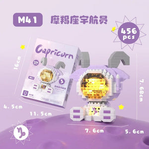 Planet Gates M41 Capricornus / No Box Cute Demon Twelve Constellations Astronaut Building Blocks Pisces Capricornus Model Sagittarius Mini Brick Libra Toys For Gift
