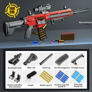 Planet Gates M416 Shell Ejection Soft Bullet Toy Gun EVA Sniper Rifle Manual Loading Eat Chicken Weapon Boys Toy Gun CS Fighting Game Gift
