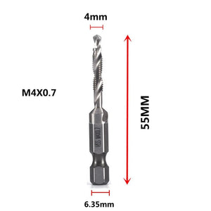 Planet Gates M4X0.7 Hex Shank Titanium Plated HSS Screw Thread Metric Tap Drill Bits Screw Machine Compound Tap M3 M4 M5 M6 M8 M10 Hand Tools