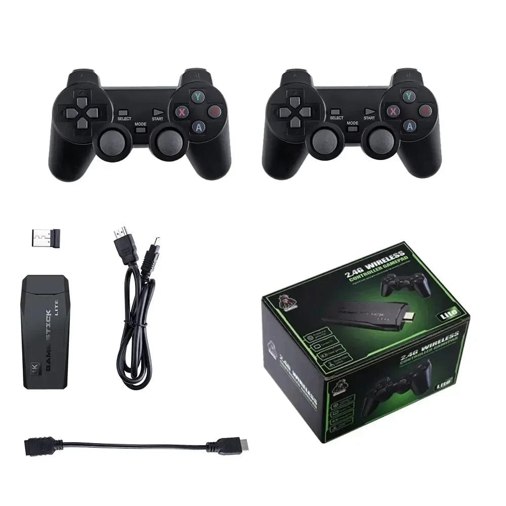 Planet Gates M8-B-64G M8 Game Console Built-in 20000 + 64GB Two-person Wireless Controller 2.4G Stick 4K HD PS1 GBA Video Children's Christmas Gift