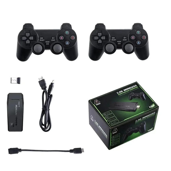 Planet Gates M8-B-64G M8 Game Console Built-in 20000 + 64GB Two-person Wireless Controller 2.4G Stick 4K HD PS1 GBA Video Children's Christmas Gift