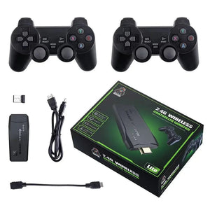Planet Gates M8-B-64G M8 Game Console Built-in 20000 + 64GB Two-person Wireless Controller 2.4G Stick 4K HD PS1 GBA Video Children's Christmas Gift