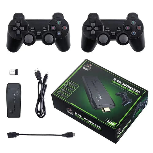 Planet Gates M8-B-64G M8 Game Console Built-in 20000 + 64GB Two-person Wireless Controller 2.4G Stick 4K HD PS1 GBA Video Children's Christmas Gift