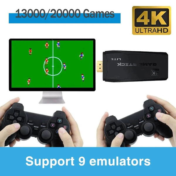 Planet Gates m864gb Video Game Console Built-in 20000 Games Wireless Controller TV Game Stick 4K HD Retro Mini Handheld Game Player