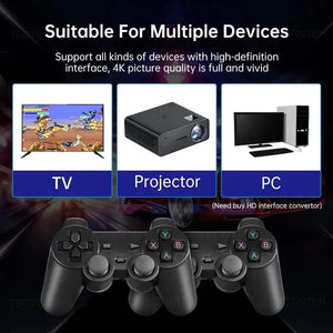 Planet Gates m864gb Video Game Console Built-in 20000 Games Wireless Controller TV Game Stick 4K HD Retro Mini Handheld Game Player