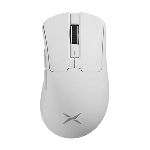 Planet Gates M900PRO-White Delux M900PRO Wireless Gaming Mouse Ergonomic 8K Polling Rate PAW3395 63g Magnetic RGB Charging Dock for Right Big Hand PC Gamer
