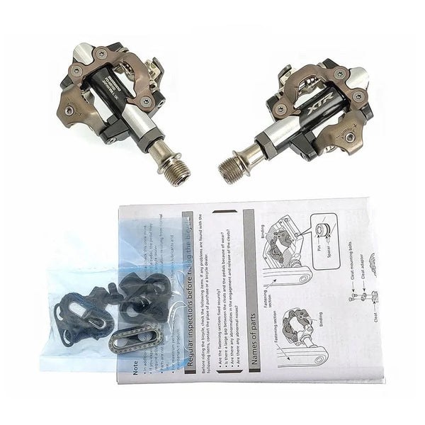 Planet Gates M9100 Shimano XTR PD-M9100 Pedal Mountain Bike Self-locking XT Pedal With SH51 Cleats for MTB Bicycle Cross-country Race Cycling Parts