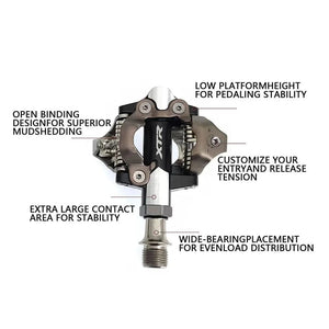 Planet Gates M9100 Shimano XTR PD-M9100 Pedal Mountain Bike Self-locking XT Pedal With SH51 Cleats for MTB Bicycle Cross-country Race Cycling Parts