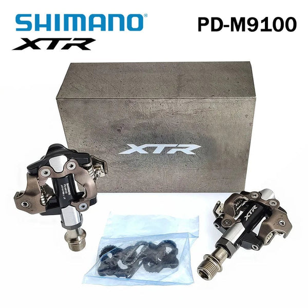 Planet Gates M9100 Shimano XTR PD-M9100 Pedal Mountain Bike Self-locking XT Pedal With SH51 Cleats for MTB Bicycle Cross-country Race Cycling Parts