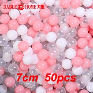 Planet Gates MACARON PINK WHITE / CHINA Ocean Ball Outdoor Sport Plastic with Playpen Eco-Friendly Water Pool Wave Pit 7cm50pcs Stress Air Funny Toys for Children
