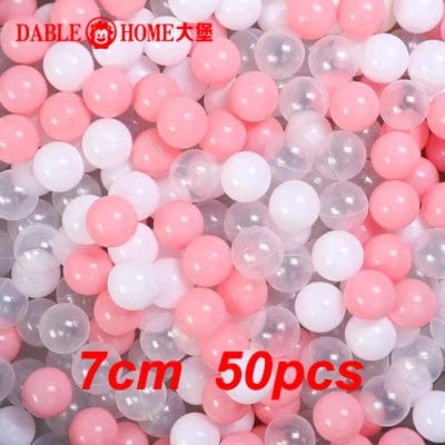 Planet Gates MACARON PINK WHITE / CHINA Ocean Ball Outdoor Sport Plastic with Playpen Eco-Friendly Water Pool Wave Pit 7cm50pcs Stress Air Funny Toys for Children