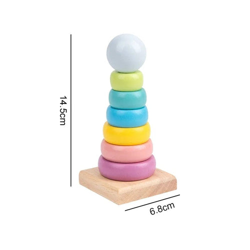 Planet Gates Macaron Tower Montessori Wooden Toys for Babies 1 2 3 Years Boy Girl Gift Baby Development Games Wood Puzzle for Kids Educational Learning Toy