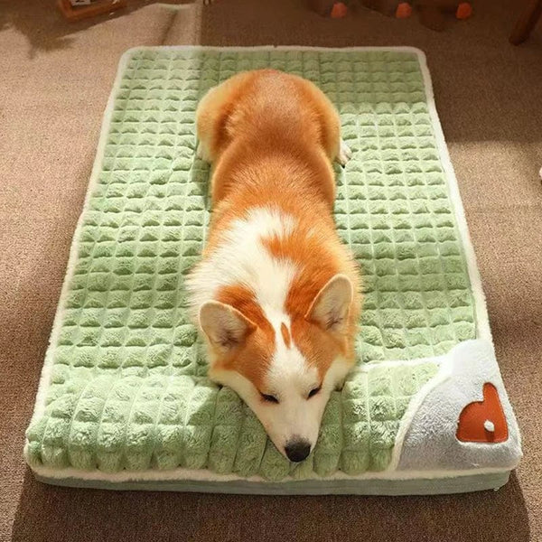 Planet Gates MADDEN Winter Warm Dog Mat Luxury Sofa for Small Medium Dogs Plaid Bed for Cats Dogs Fluff Sleeping Removable Washable Pet Beds