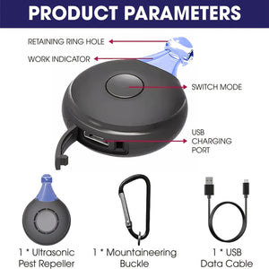 Planet Gates Magic Black Ultrasonic Flea & Tick Repeller For Pets - Mosquito Repellent - Bug Repellent - Insect Repellent - Ultrasonic Pest Repeller - Flea And Tick Prevention For Cats & Dogs - Dog Flea & Tick Control .