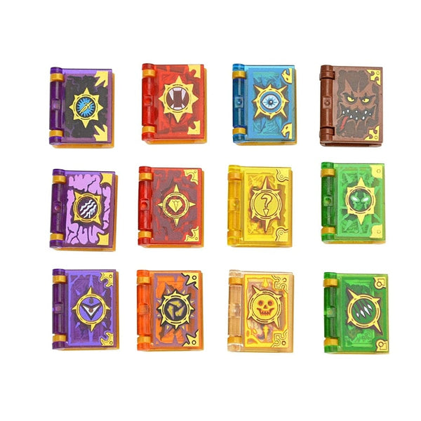 Planet Gates Magic Books-12pcs 12pcs /set Toy Magic Books Bricks MOC Figure Accessories DIY City friend Educational Kits Toys For Children Building Blocks Book