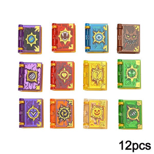Planet Gates Magic Books-12pcs 12pcs /set Toy Magic Books Bricks MOC Figure Accessories DIY City friend Educational Kits Toys For Children Building Blocks Book