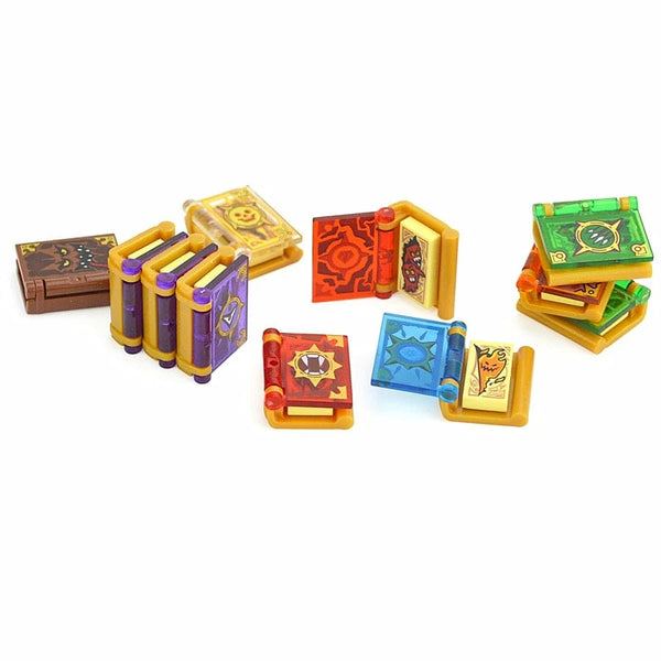 Planet Gates Magic Books-12pcs 12pcs /set Toy Magic Books Bricks MOC Figure Accessories DIY City friend Educational Kits Toys For Children Building Blocks Book