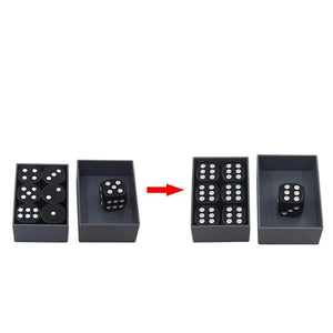 Planet Gates Magic Dice Trick 7 Black Die And Box Amazing Miracle Number Change Predict Effect Close Up Magic Stage Magic Magicians Gimmick