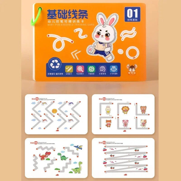 Planet Gates Magic Montessori Drawing Magical Tracing Workbook Reusable Practice Copybook Control Training Book Children Education Stationery