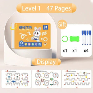 Planet Gates Magic Montessori Drawing Magical Tracing Workbook Reusable Practice Copybook Control Training Book Children Education Stationery