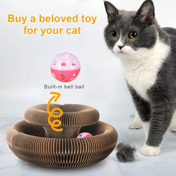 Planet Gates Magic Organ Cat Toy Cats Scratcher Scratch Board Round Corrugated Scratching Post Toys for Cats Grinding Claw Cat Accessories