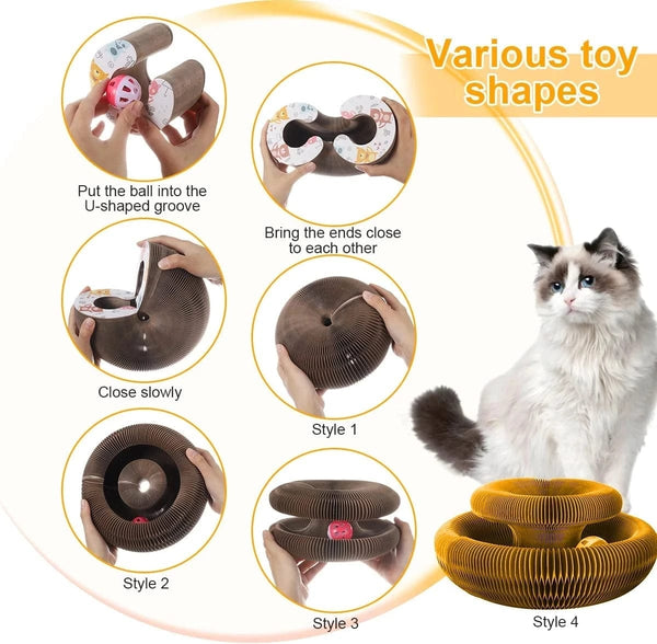 Planet Gates Magic Organ Cat Toy Cats Scratcher Scratch Board Round Corrugated Scratching Post Toys for Cats Grinding Claw Cat Accessories