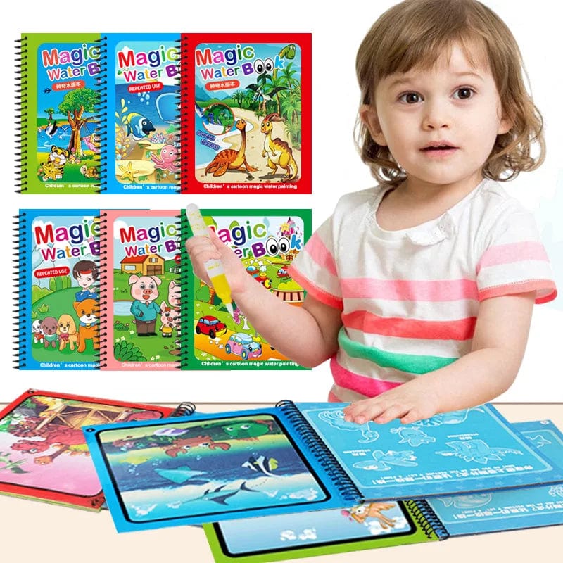 Planet Gates Magic Water Painting Book For Kids Baby Games Toys Montessori Coloring Books Baby Paint Educational Toys For Baby 1 2 3 Years