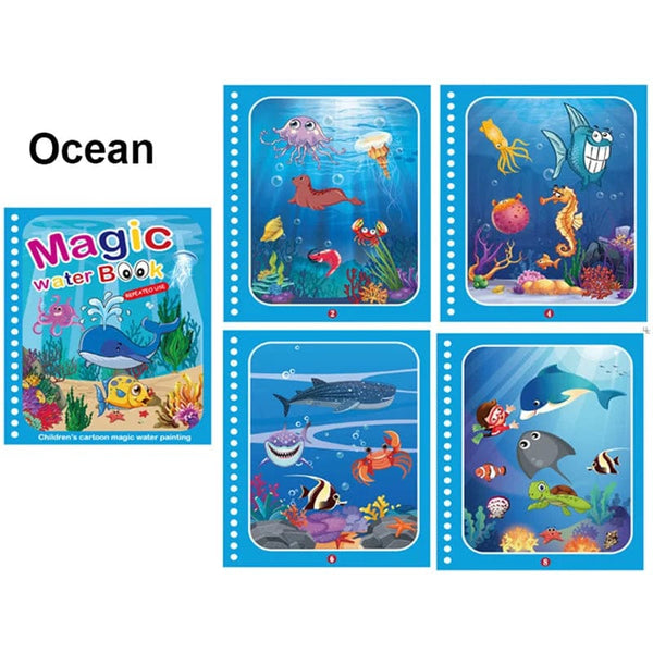 Planet Gates Magic Water Painting Book For Kids Baby Games Toys Montessori Coloring Books Baby Paint Educational Toys For Baby 1 2 3 Years