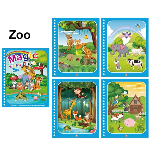 Planet Gates Magic Water Painting Book For Kids Baby Games Toys Montessori Coloring Books Baby Paint Educational Toys For Baby 1 2 3 Years