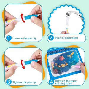 Planet Gates Magic Water Painting Book For Kids Baby Games Toys Montessori Coloring Books Baby Paint Educational Toys For Baby 1 2 3 Years