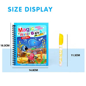 Planet Gates Magical Book Water Drawing Montessori Toys Reusable Coloring Book Magic Water Drawing Book Sensory Early Education for Children