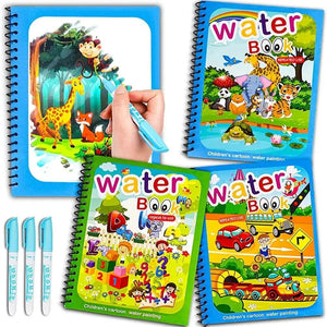 Planet Gates Magical Book Water Drawing Montessori Toys Reusable Coloring Book Magic Water Drawing Book Sensory Early Education for Children