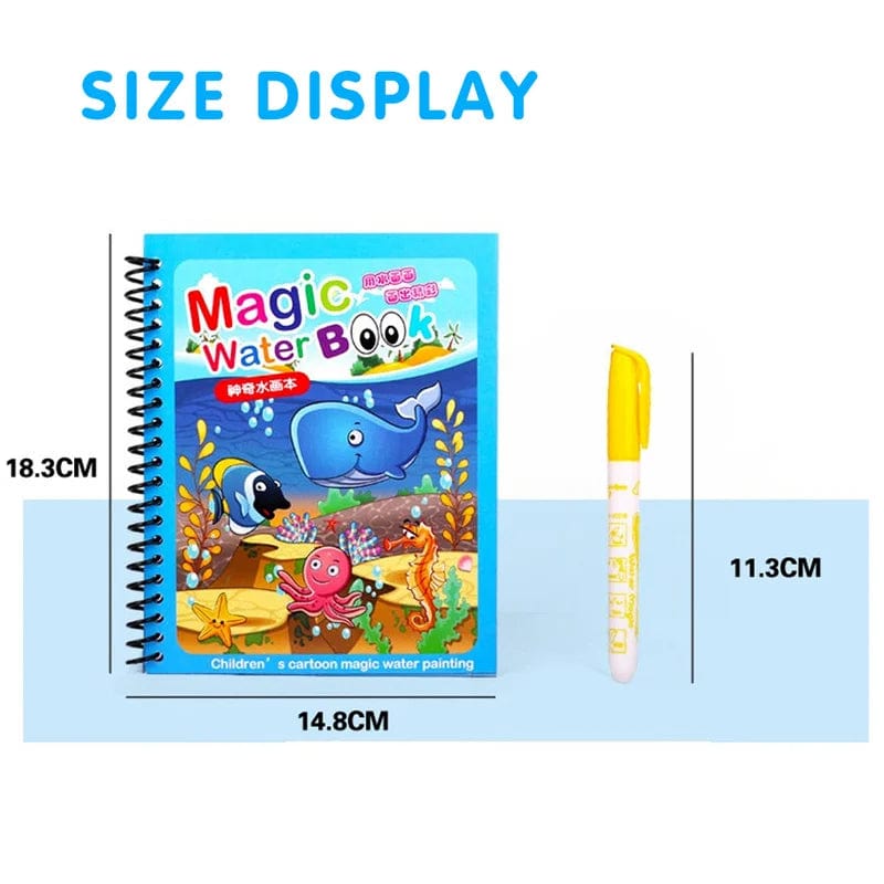 Planet Gates Magical Book Water Drawing Montessori Toys Reusable Coloring Book Magic Water Drawing Book Sensory Early Education for Children