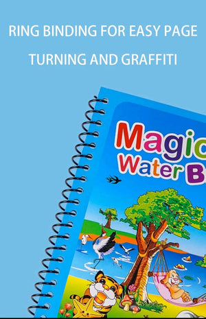 Planet Gates Magical Book Water Drawing Montessori Toys Reusable Coloring Book Magic Water Drawing Book Sensory Early Education for Children