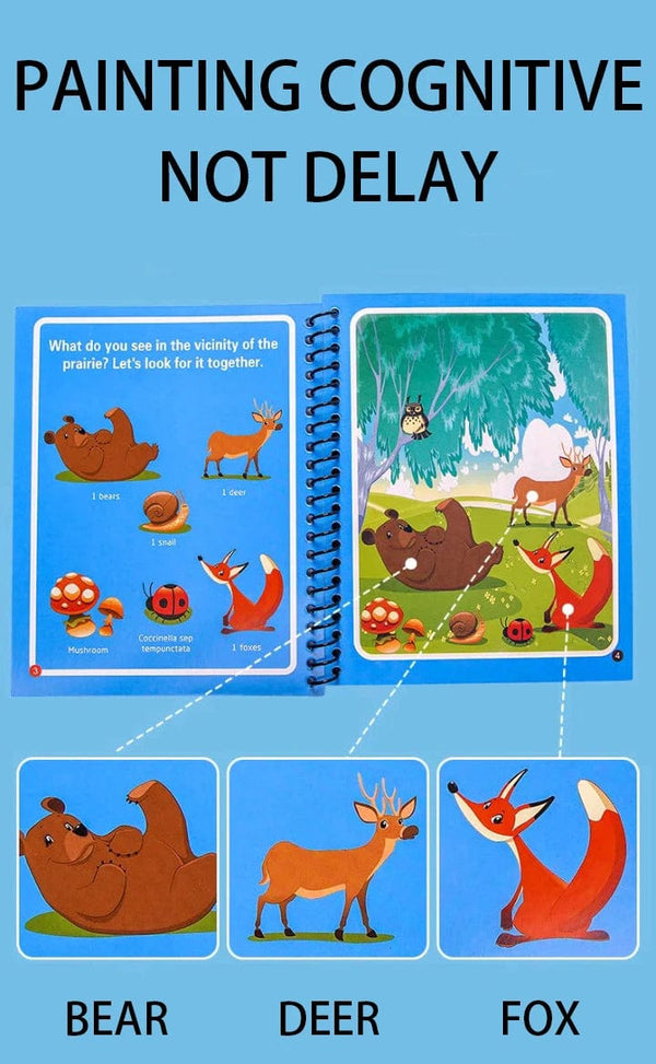 Planet Gates Magical Book Water Drawing Montessori Toys Reusable Coloring Book Magic Water Drawing Book Sensory Early Education for Children