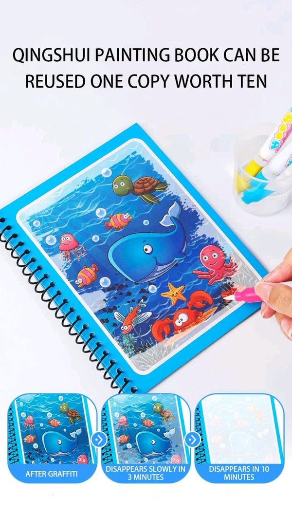 Planet Gates Magical Book Water Drawing Montessori Toys Reusable Coloring Book Magic Water Drawing Book Sensory Early Education for Children