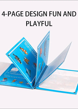 Planet Gates Magical Book Water Drawing Montessori Toys Reusable Coloring Book Magic Water Drawing Book Sensory Early Education for Children