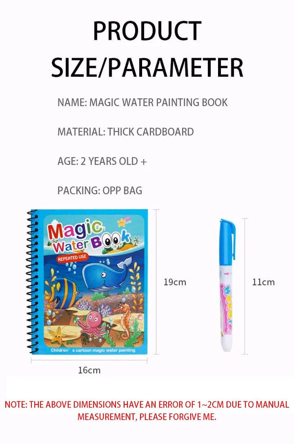 Planet Gates Magical Book Water Drawing Montessori Toys Reusable Coloring Book Magic Water Drawing Book Sensory Early Education for Children