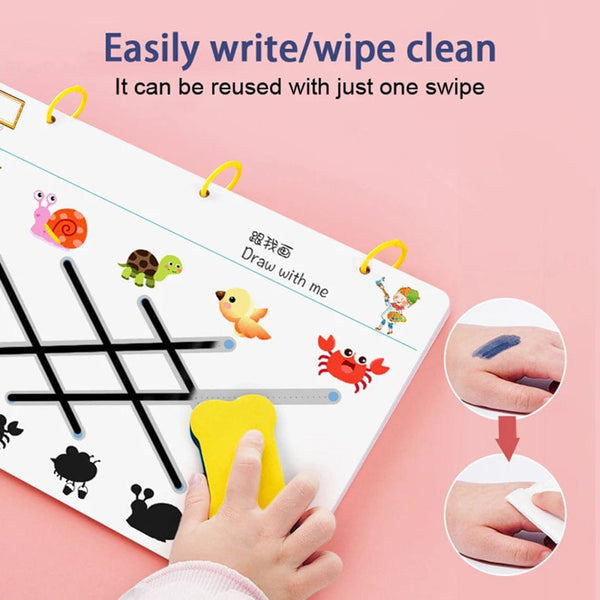 Planet Gates Magical Tracing Workbook Control Training Book Reusable Magic Practice Copybook Children Montessori Drawing Education Stationery