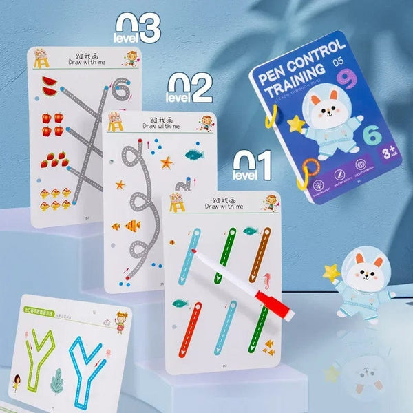 Planet Gates Magical Tracing Workbook Control Training Book Reusable Magic Practice Copybook Children Montessori Drawing Education Stationery