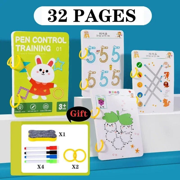 Planet Gates Magical Tracing Workbook Control Training Book Reusable Magic Practice Copybook Children Montessori Drawing Education Stationery